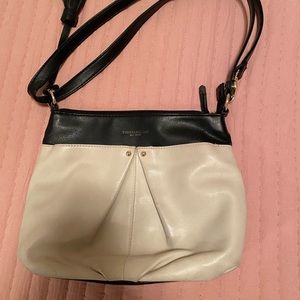 Cream and black purse